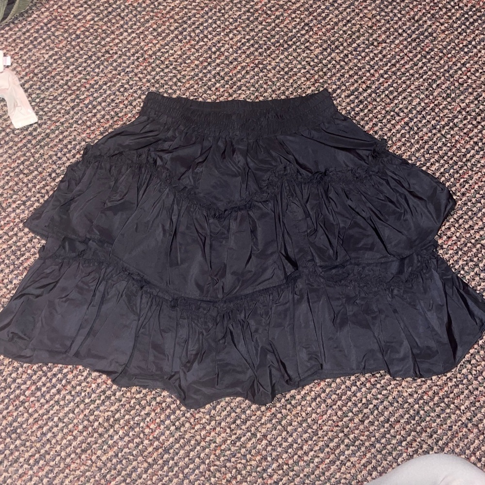 Top shop black layered skirt